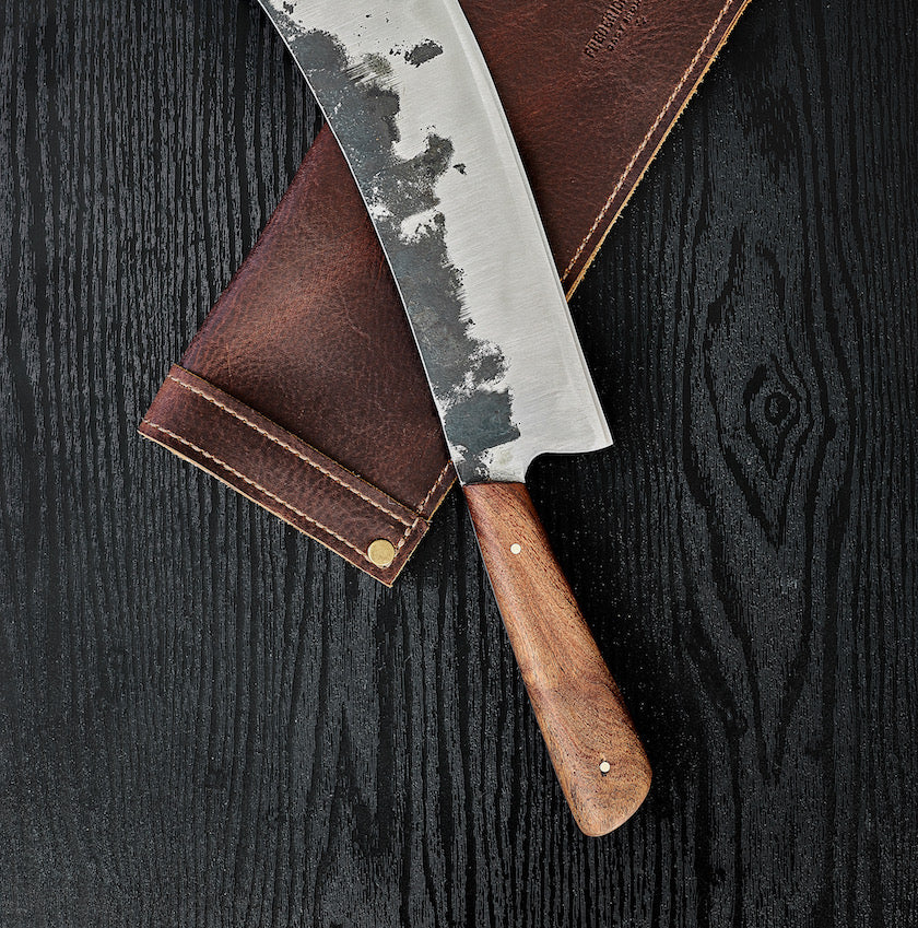 10 Chef Knife with Texas Mesquite Handle – Fredericksburg Cast Iron Co.